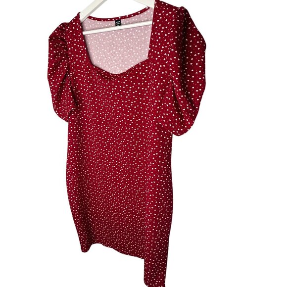 SHEIN Curve 3XL Red Heart Mini Dress • Puff Sleeve Plus Size - Picture 11 of 11